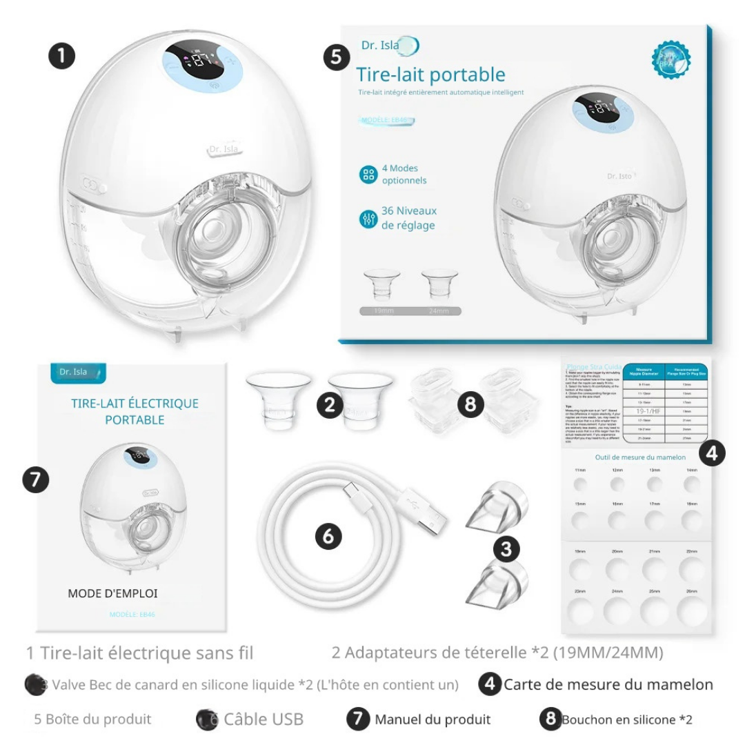 Tire-Lait Mains Libres "Liberté" 🕊️