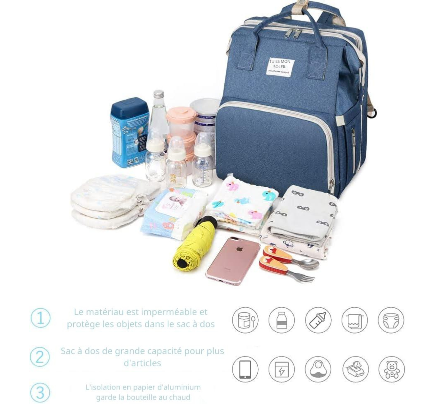 Sac à Langer "Nomade Pro" 3-en-1 🎒✨