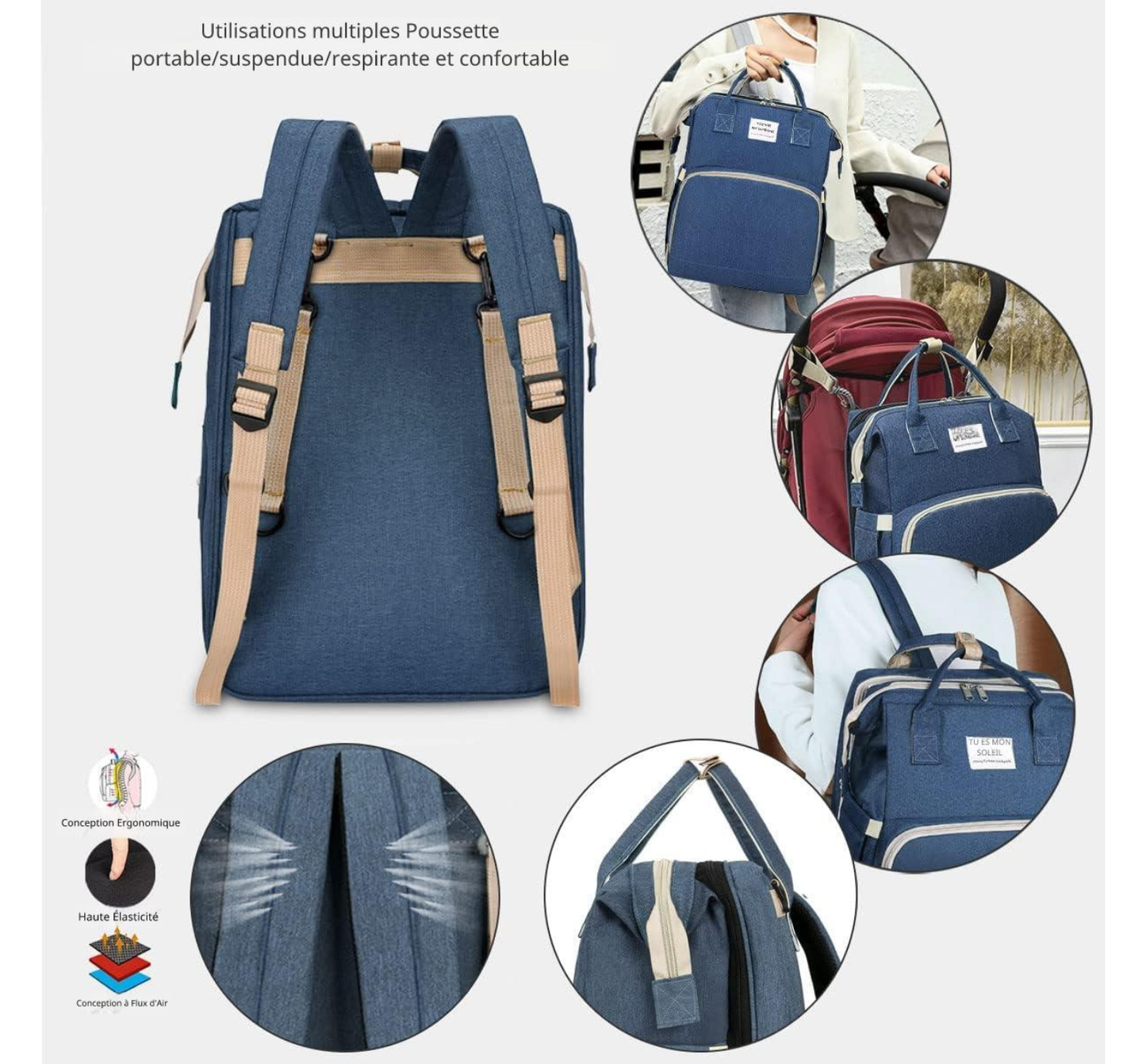 Sac à Langer "Nomade Pro" 3-en-1 🎒✨