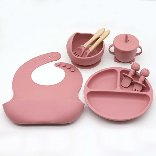 Ensemble de vaisselle en silicone 8 pièces