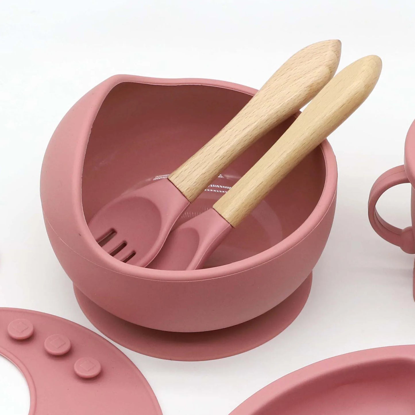 Ensemble de vaisselle en silicone 8 pièces